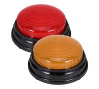 Abaodam 2pcs Light Up Game Buzzer Buttons with Sound and Light Effects for Trivia Family Reunions Classroom Parties Competition Answer Plastic Buzzers Fun Party Supplies