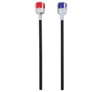 Abaodam 2pcs Lightweight Plastic King Queen Scepter Walking Sticks for Halloween Cosplay Costume Props with Comfortable Grip and Easy Maintenance for Theater Prom Nativity