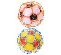 Abaodam 2pcs Luminous Bouncy Jumping Football for No Battery Required Lightweight Material Singing Dancing Light-up Ball for Hand Foot Coordination Fun Random Color