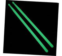 Abaodam 2pcs Luminous LED Light up Drumsticks 5a Nylon Percussion Drum Tools Smooth Body round Shape in Fluorescent Green for Drummers Practice and Performance