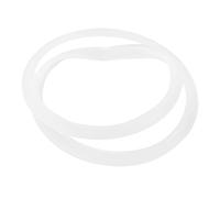 Abaodam 2pcs Lunch Box Sealing Strip Food Container Lid Sealing Ring Silicone Leak Proof Easy to Clean White Square round Seal Rings for Student Lunch Boxes