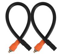 Abaodam 2pcs M6 Threaded Air Pump Hose 30cm Extension Tube Protective Sleeve, Tire Inflator Hose Replacement Compatible Air Compressors and Inflator Pumps for Car and Motorcycle Use