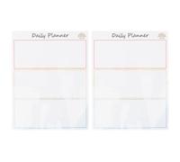 Abaodam 2pcs Magnetic Fridge Whiteboard Note Board, Pet Film Rubber Magnet Dry Erase Reusable, for Refrigerator and Office, Students and Teachers
