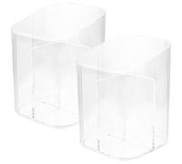 Abaodam 2pcs Makeup Brush Organizers Plastic Multifunctional Storage Holders Not Easy to Break for Home and Christmas Makeup Storage and Keeps Brushes Organised