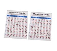 Abaodam 2pcs Mandolin Exercise Diagram Lightweight Chord Chart Portable Training Aid for Mandolin