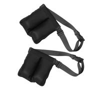 Abaodam 2pcs Massage Bottle Waist Bag with Adjustable Double Pockets, Black Essential Oil Organizer Pouch for Massage Therapists and Spa Use