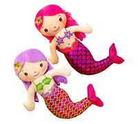 Abaodam 2Pcs Mermaid Stuffed Dolls Adorable for Decorative Ornaments for Home Room Lightweight Soft for Little Princesses