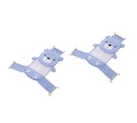 Abaodam 2pcs Mesh Bather Bath Seat Boy Girl Support Mat Comfortable Bathtub Strap Holding Bather for Bathroom Use Newborn Bath Support