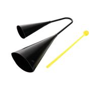 Abaodam 2pcs Metal Double Cowbells Wedding Christmas Bell Noise Maker for Classrooms and Outdoor