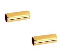 Abaodam 2pcs Metal Guitar Slide Bar Finger Slide for Electric Acoustic Guitar Soft Harmonics Sound Metal Accessory Easy to Use