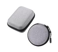 Abaodam 2pcs Microphone Storage Bag Portable Case for Wireless Microphone Earphone Storage Bag Compartments USB Cable for Outdoor Live Streaming