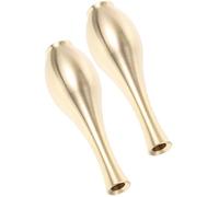 Abaodam 2pcs Mini Copper Vase Set Elegant Golden Tiny Vases for Desk and Corridor Decoration Adornments with Retro Stylish Design