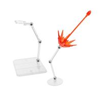 Abaodam 2pcs Mini Doll Stand with Dynamic Effects Clear Display Rack Figures and Model Support Enhance Your Figurine Collection with Stunning Visuals and Stable Protection