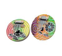 Abaodam 2pcs Mini Kalimba for Beginners Portable 7-tone Thumb Piano Music Toy Random Color