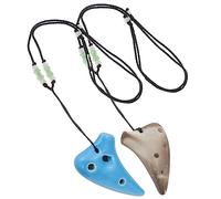 Abaodam 2pcs Mini Ocarina Wind Instrument for Beginners Easy to Play for Music Lovers Includes and Natural Finish Options