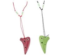Abaodam 2pcs Mini Ocarina Wind Instrument for Beginners Practice Boys and Girls Learning Musical Toys Necklace