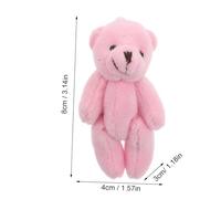 Abaodam 2pcs Mini Plush Bear Dolls for Dollhouse Soft and Adorable Stuffed Animals for Creative Pretend Play Party Favors and DIY Craft Accessories