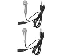 Abaodam 2pcs Mini Portable Microphone for Smartphone Mini Mobile Phone Microphones for Phone for Singing Voice Recording