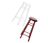 Abaodam 2PCS Mini Stool Realistic Miniature High Stool for Dollhouse Scenes Kitchen and Living Room Decor Natural Wood Craftsmanship Vintage Aesthetic
