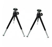 Abaodam 2pcs Mini Telescopic Tripod for Phone Webcam Desktop Holder for Photography Live Streaming Black