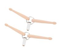 Abaodam 2pcs Mini Wood Drumstick Keychain Key Holder Accessory for Musicians Rhythm Practice Gifts