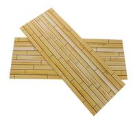 Abaodam 2pcs Miniature Dollhouse Flooring Wooden Floorboards DIY Material for Realistic Dollhouse Interiors Sturdy Natural Wood Planks for Creative Mini Flooring Projects