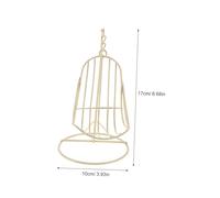 Abaodam 2pcs Miniature Dollhouse Swing Hammock Chair Metal Iron Rustic Hanging Seat for Bedroom Decor Fairy Garden Ornament