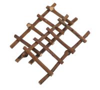 Abaodam 2pcs Miniature Rattan Ladder Decor for Dollhouse and Micro Landscape, Lightweight and Versatile Use Photography Props in Coffee Colour