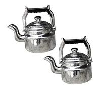 Abaodam 2Pcs Miniature Water Kettle for Dollhouse Realistic Pretend Play Kitchen Props Micro Landscape Decoration with Handle