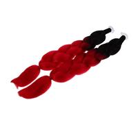 Abaodam 2pcs Motorcycle Helmet Braids Hair Tails Black to Red Gradient Adhesive Helmet Accessory for Women Electric Bikes Scooters Skiing Lightweight Unique Style