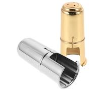 Abaodam 2pcs Mouthpiece Cap for Clarinet Mouthpiece Protector Metal Stylish Modern Shock Absorption Prevents Scratches for Performance and Transport