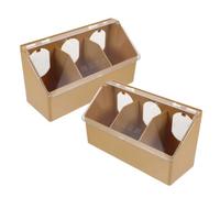 Abaodam 2pcs Multifunctional Hanging Box Bird Feeder Parrot Fruit Holder Parrot Food Holder Bird Feeders Hanging