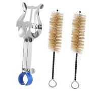 Abaodam 2pcs Music Score Holder Metal Music Stand Clamp Small Cleaner Brushes for Instrument Playing