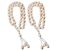 Abaodam 2pcs Muslim Prayer Beads Bracelet 33 Beads Acrylic for Meditation