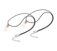 Abaodam 2Pcs Mustard Seed Necklace Religious Jewelry Glass Vial Pendant with PU Leather Cord Small Inspirational Christian Charm for Women and Men