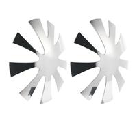 Abaodam 2pcs Nail Cutter Template Manicure Trimmer DIY Nail Tool Silver Metal Multi-Slot Structure Multipurpose for Salons and Home Use