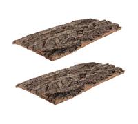 Abaodam 2pcs Natural Cork Bark Terrarium Background Board Durable Habitat Decor for Reptile Enclosures Fish Tanks and Climbing Pets Aesthetic Backdrop for Snakes and Spiders
