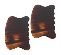 Abaodam 2pcs Natural Ox Horn Gua Sha Scraping Massage Tools for Face and Body, Facial Massage Scraping Board for Relaxation and Skin Sculpting, Suitable for Full Body Use