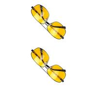 Abaodam 2pcs Night Driving Glasses with Uv400 Protection for Eyes, Yellow