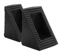 Abaodam 2pcs Non-Slip Rubber Wheel Chocks 12.5x7.5x6cm for Car, Truck, Camper Stabilizer Blocks, Portable Triangle Tire Stops for Garage, RV, Trailer Use