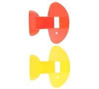 Abaodam 2Pcs Nose Flute Training Whistles for Beginners Plastic Mini Musical Nose Flutes in Yellow and Red for Speech Clarity and Breath Control Practice