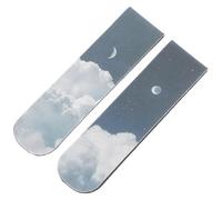 Abaodam 2pcs Note Label Bookmarks Magnetic Bookmarks 3D Art Pattern Magnet Won't Fall Off Stylish Page Marker for Reading and Gifting Art Designs