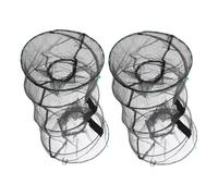 Abaodam 2pcs Nylon Crab Trap Cage for Shrimp Crawfish and Fish Portable Foldable Minnow Net for Recreational and Professional Fishing and Farming Durable Mesh Catcher Pot