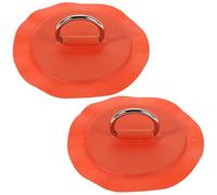 Abaodam 2pcs Orange Stainless Steel D-ring Buckle for Kayak Paddle Board Accessories, Inflatable Sup Storage Rope Fastening Clips for Canoes and Outdoor Water Sports