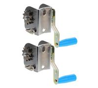 Abaodam 2pcs Outdoor Badminton Volleyball Net Tensioner Hand Crank Iron Rope Tightener Fit for Sports Poles Easy Installation Fitness Equipment Accessories