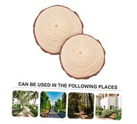 Abaodam 2pcs Outdoor Garden Wood Stepping Stones 8.5-Inch Decorative Log Stones for Pathway and Landscape Edging for Garden Walkways and Outdoor Decorations