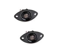 Abaodam 2pcs Oval Indented Jack Plate Socket for Electric Guitar Pickup Jack Output Plate Fits Guitar Black Sockets Double Design for Easy Installation