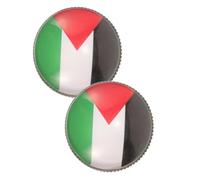 Abaodam 2pcs Palestine Flag Metal Brooch Pins for Men Lapel Pin Suit Shawl Accessory Unique Symbolic Design