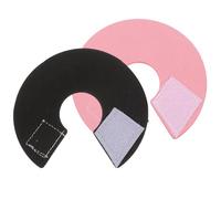 Abaodam 2pcs Parrot Collar Ring Neck Protective Ring Multifunctional Suede Pet Bird Collar Fine Craftsmanship Pink Black for Surgery Recovery