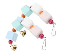 Abaodam 2pcs Parrot Hanging Chewing Mineral Molar Strings for Budgies Cockatiels African Grey Lovebirds Bird Beak Grinding Bite Stress Relief Pet Plaything Random Color